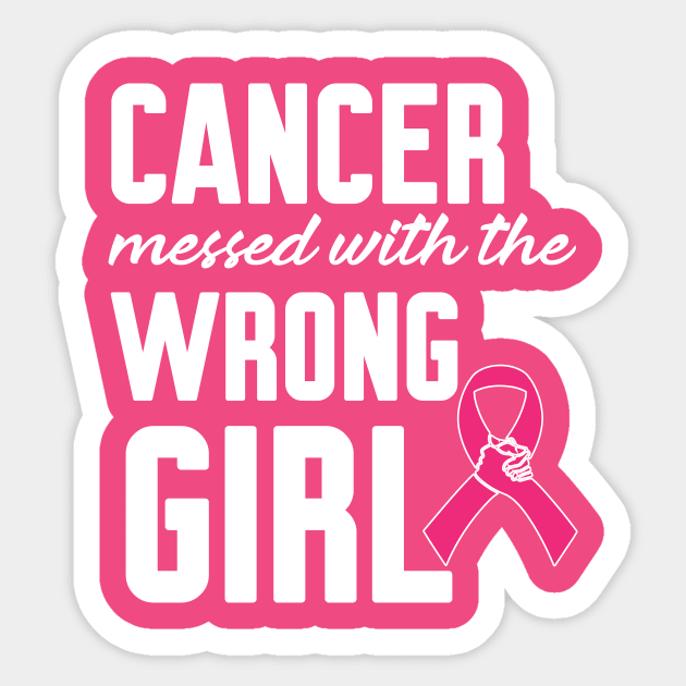 Cancer messed with the wrong girl Sticker by Work Memes